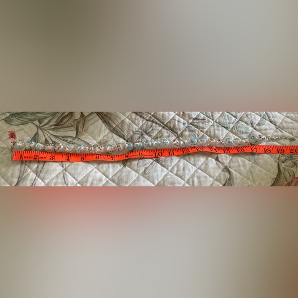 NWT Painted Bead Crystal Glass Necklace  & Matching Bracelet - Picture 6 of 6